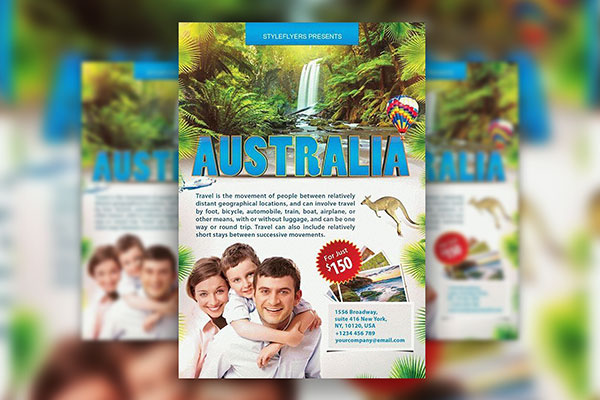 Infographic Travel Agency Flyer Template FREE PSD