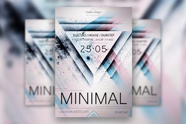 Minimal Geometric Club Flyer Template FREE PSD