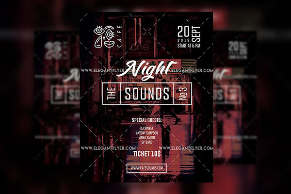 Modern Creative Music Party Flyer Template and Facebook Cover FREE PSD
