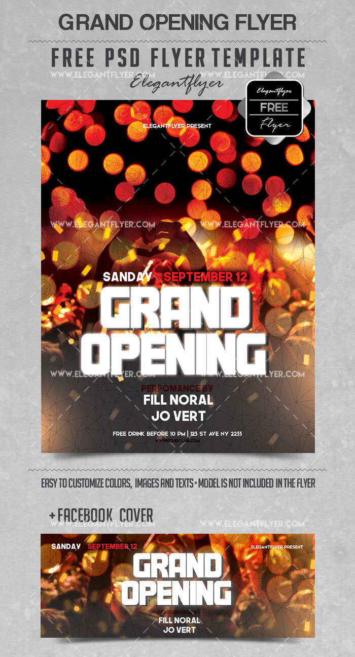 Free custom printable grand opening flyer templates