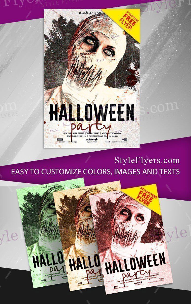 Free and customizable halloween templates