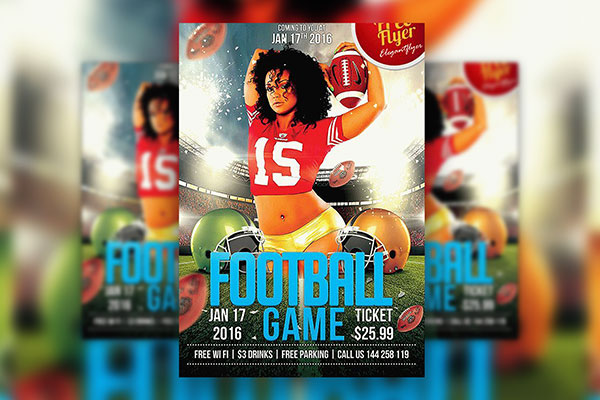 FREE Football Game Flyer Template - Download in Word, Google Docs,  Illustrator, Photoshop, Apple Pages, Publisher, InDesign, JPG