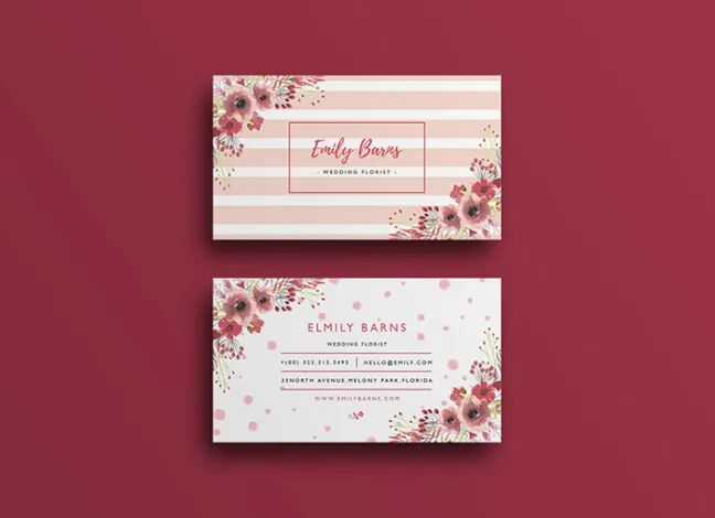 Top View Business Card Template FREE PSD