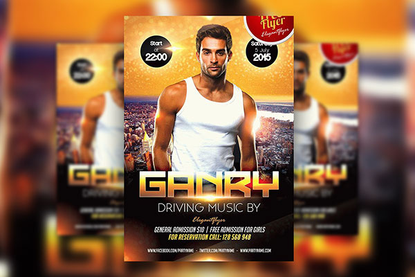 Urban Guest DJ Party Flyer Template Plus a Facebook Cover FREE PSD