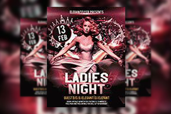 Urban Ladies Club Party Flyer and Facebook Cover Template FREE PSD