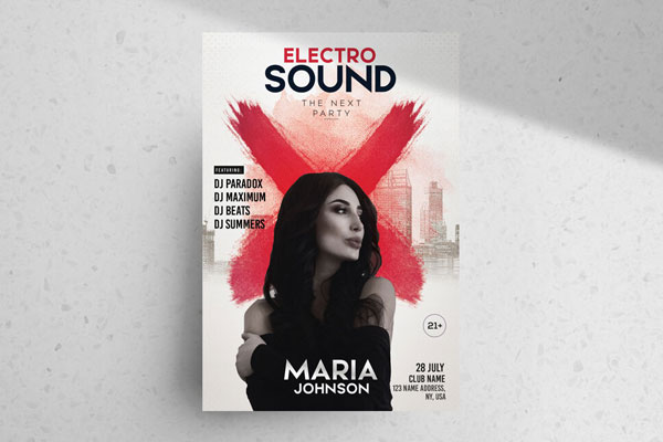 Urban Party, Music Flyer Template FREE PSD