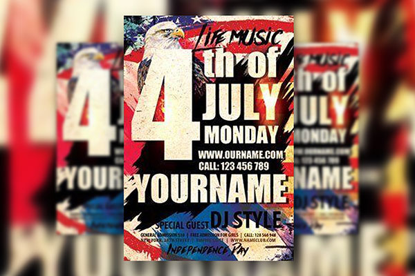 Vintage 4th Of July Flyer Template FREE PSD