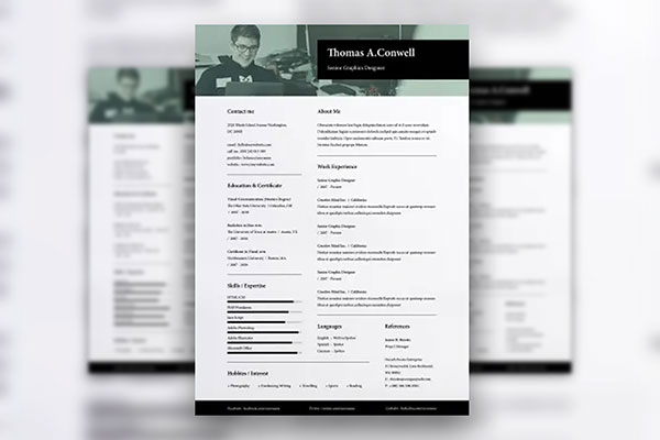 2 Professional Modern Resume and Cover Letter Templates FREE PSD