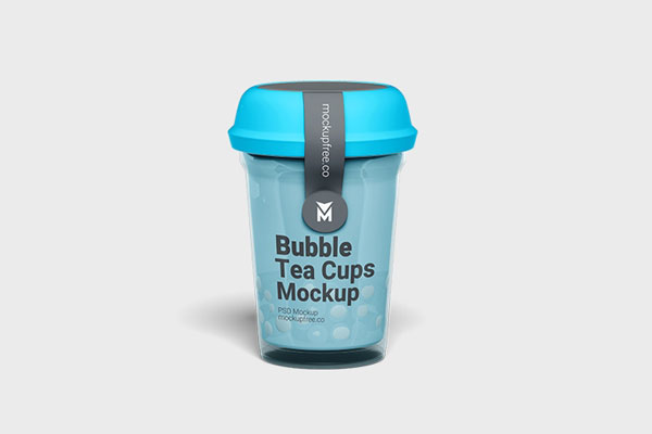 Bubble Tea Cup Mockup - Front View - Free Download Images High Quality PNG,  JPG