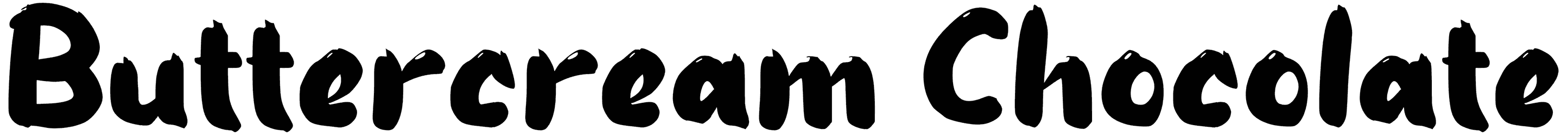 B Buttercream Chocolate Font