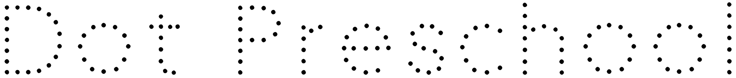 Dot Preschool Font