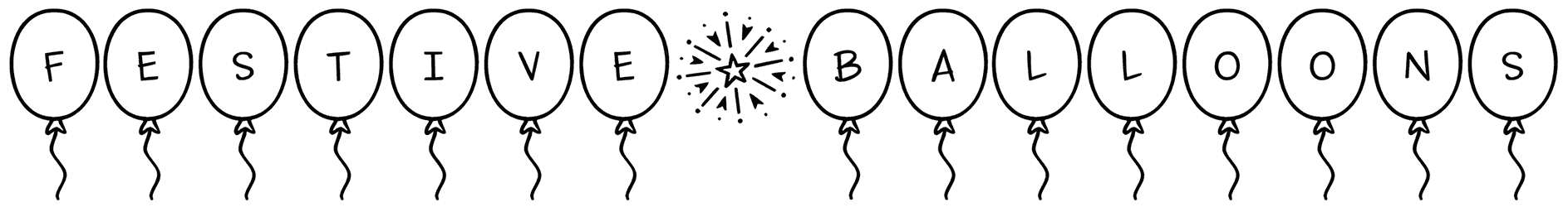 Festive Balloons Font