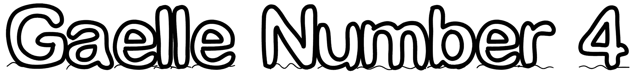 Gaelle Number 4 Font