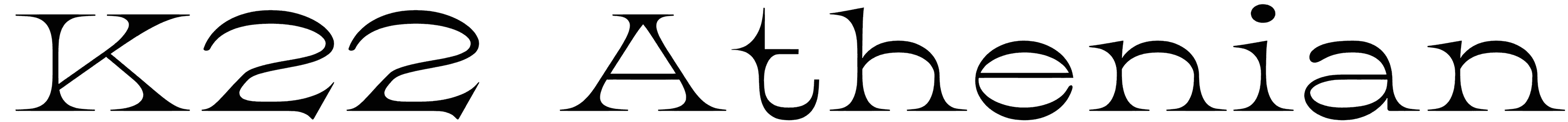 K22 Athenian Wide Font