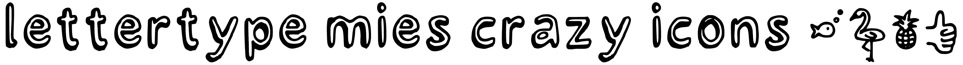 Lettertype Mies Crazy Icons Font