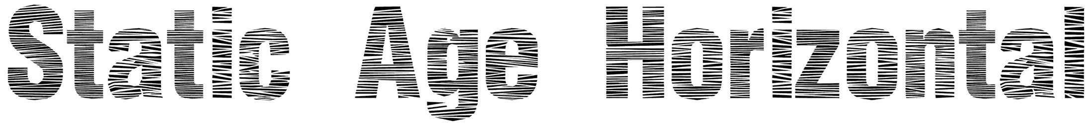 Static Age Horizontal Hold Font