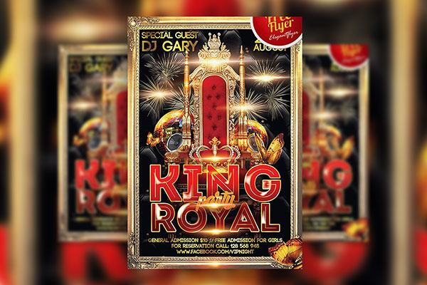 Black and Golden DJ Party Flyer and Facebook Cover Template FREE PSD