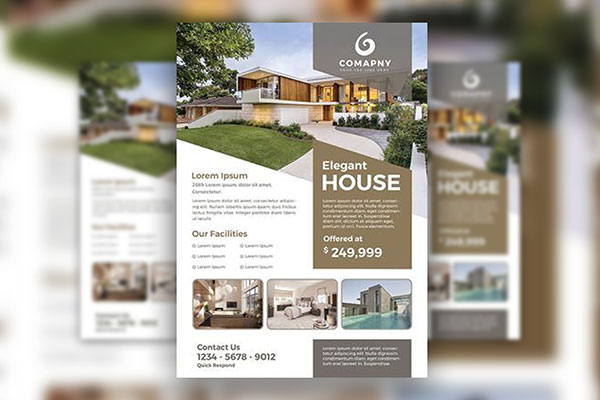 Clean Real Estate Flyer and Facebook Cover Templates (FREE) - Resource Boy