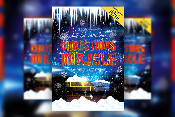 Creative Christmas Miracle Flyer Template FREE PSD