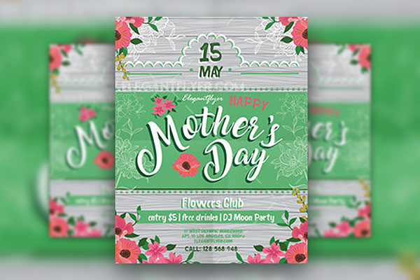 Cute and Fun Mothers Day Flyer Template FREE PSD