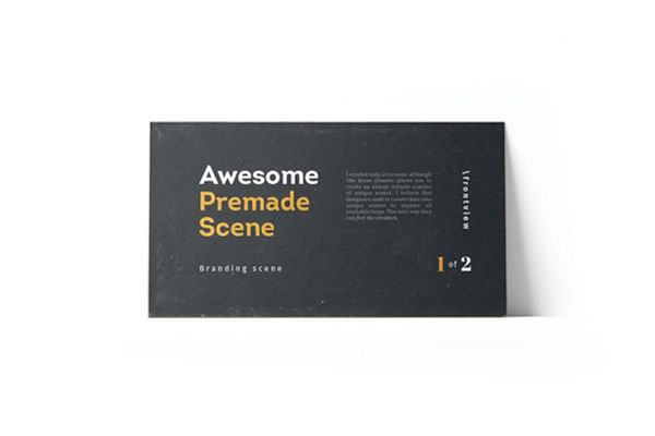 Front View of a Business Card Mockup FREE PSD