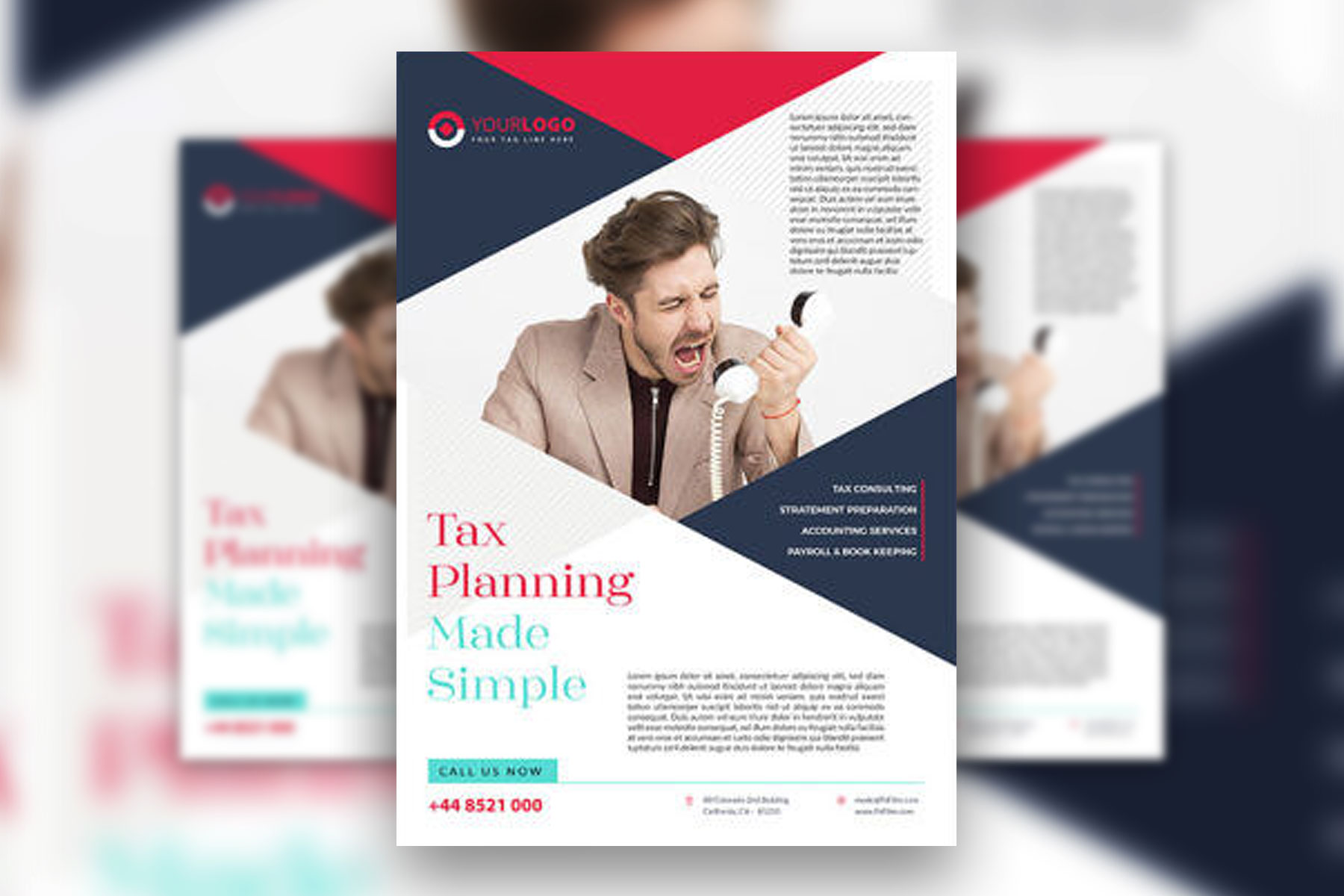 Geometric, Modern Tax Services Company and Business Flyer Template Free ...