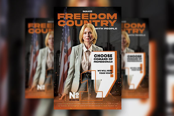 Modern Bold Political Flyer and Poster Template FREE PSD