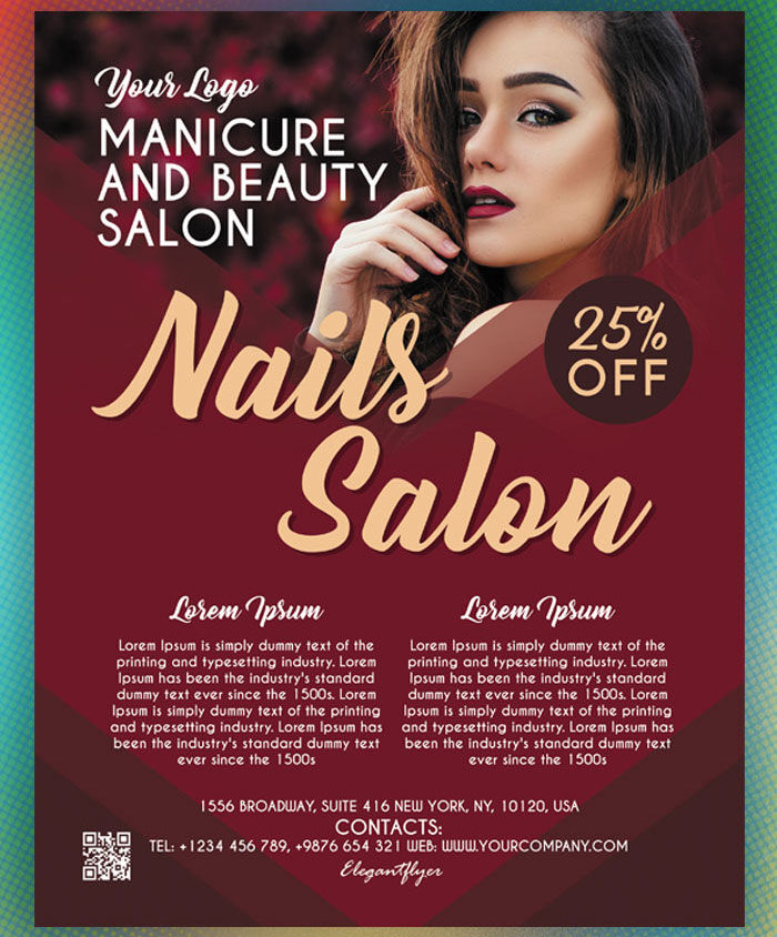 Modern Elegant Nails Salon Flyer Template Free Download | Resource Boy