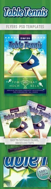 Modern Field Table Tennis Match Flyer Template FREE PSD