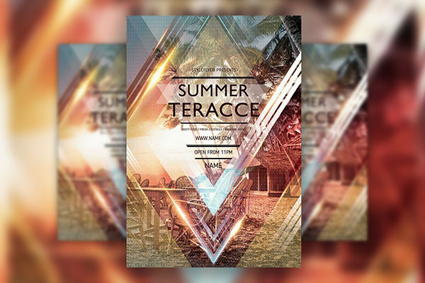 Modern Gradient Summer Event Flyer Template FREE PSD