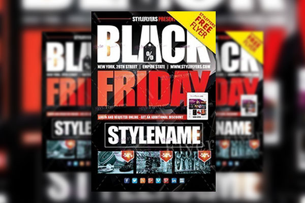 Modern Photo Black Friday Flyer Template FREE PSD