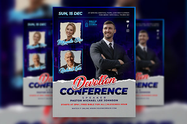 Modern Urban Church Event Flyer Template FREE PSD