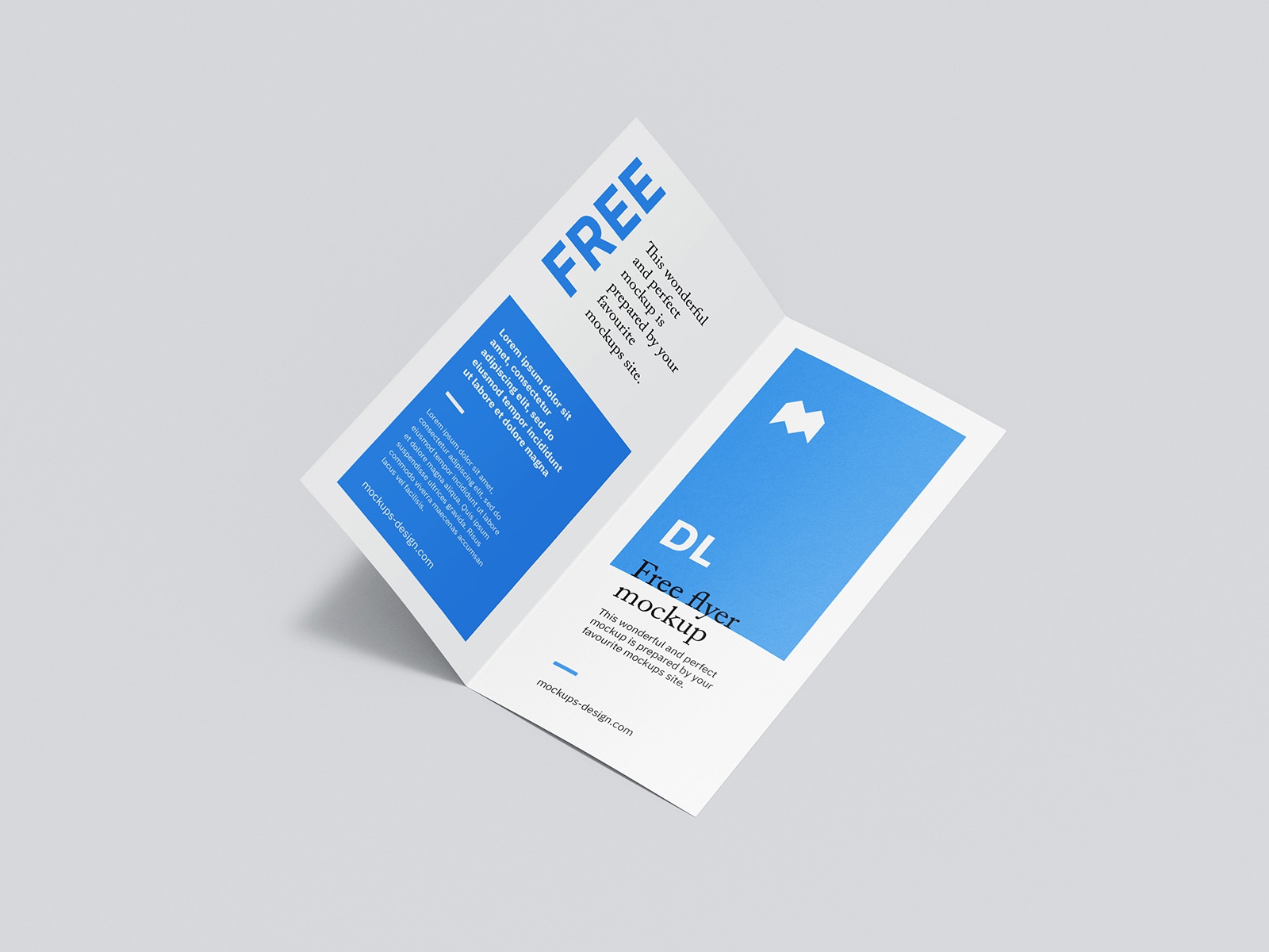 Perspective and Top View of 6 DL Bi-Fold Flyer Mockups FREE PSD