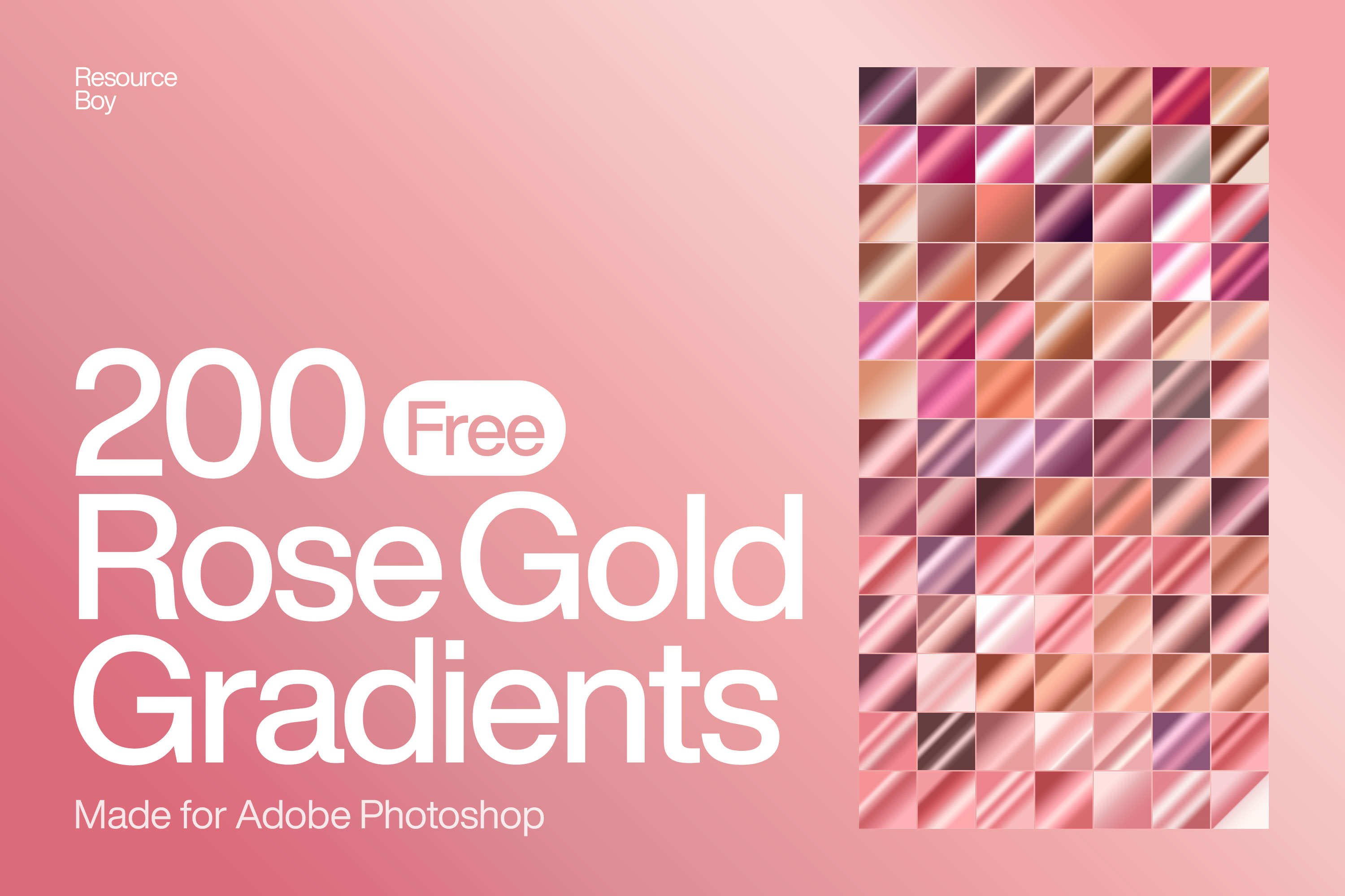 200 Rose Gold Photoshop Gradients (FREE) - Resource Boy