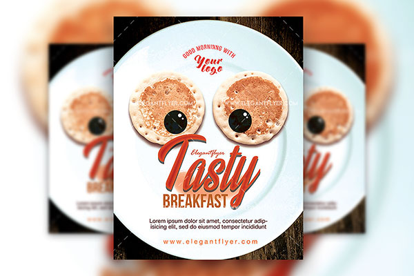 Simple, Modern Food Flyer Along with Facebook Cover Templates FREE PSD