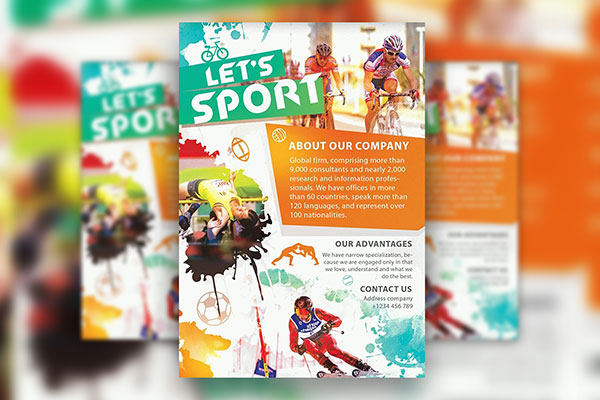 Splash Modern Sport Flyer Template FREE PSD