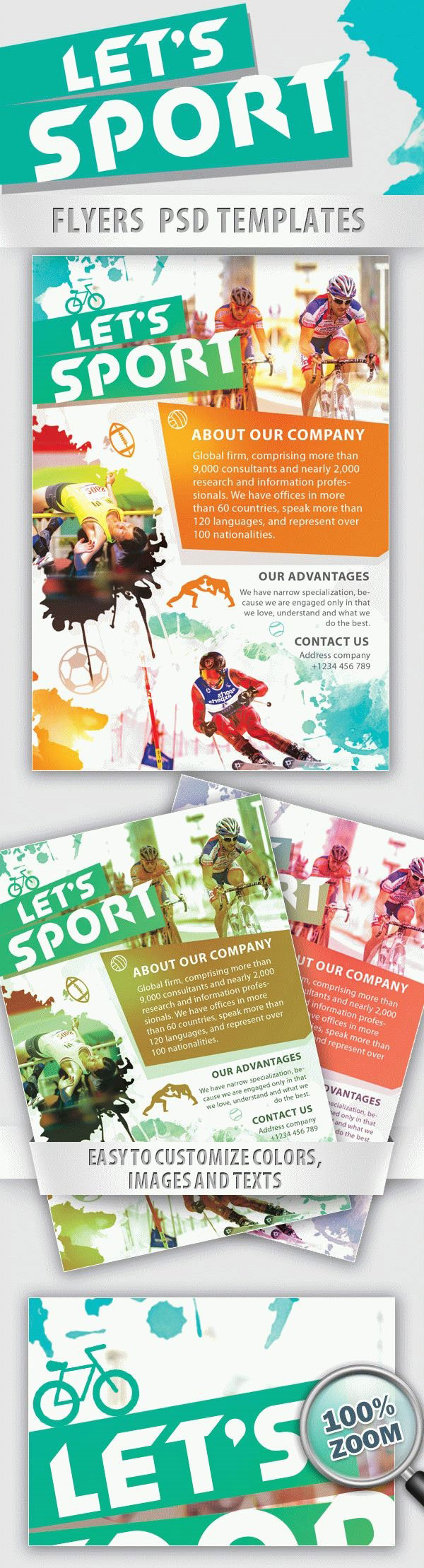 Splash Modern Sport Flyer Template FREE PSD