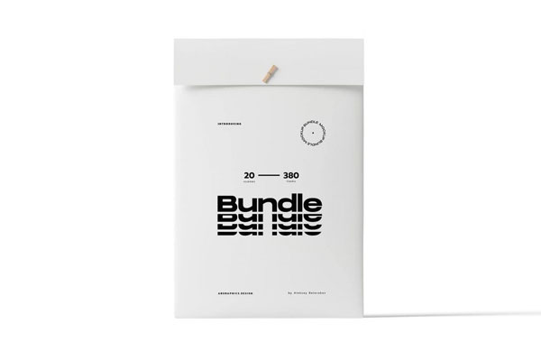 Standing Front View Closed Envelope Mockup FREE PSD