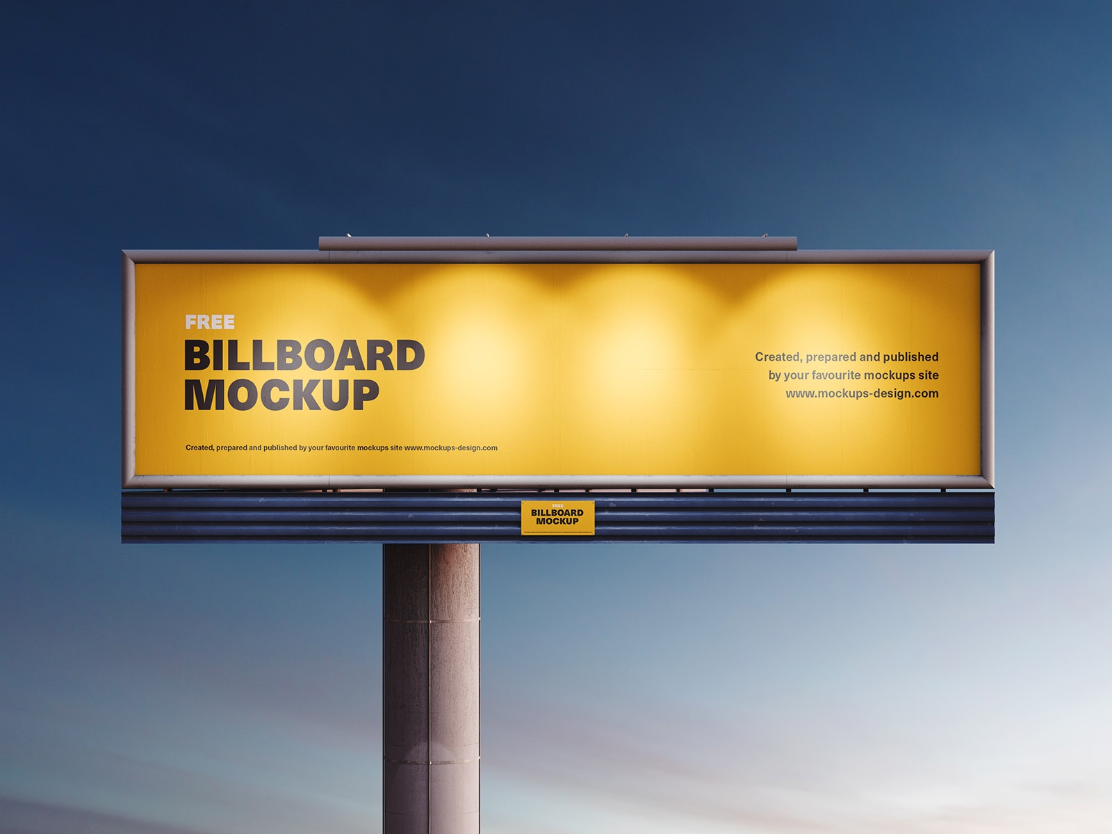 Three Realistic Large Billboard Mockups from Different Views FREE PSD