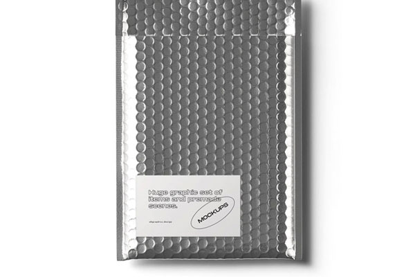Top View Bubble Wrap Package Mockup FREE PSD