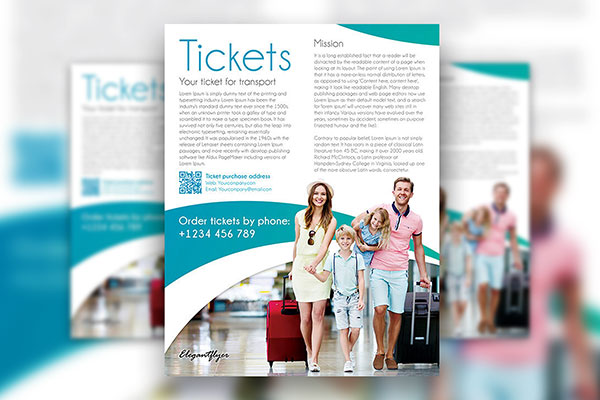 White, Blue, Abstract Travel Agency Flyer Along with Facebook Cover Templates FREE PSD