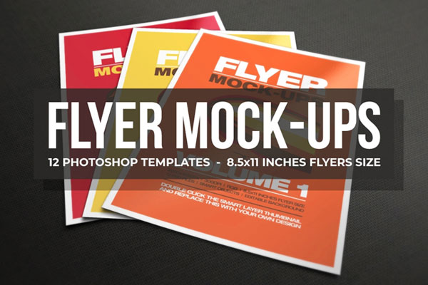 10 US Letter Size Flyer Mockups FREE PSD