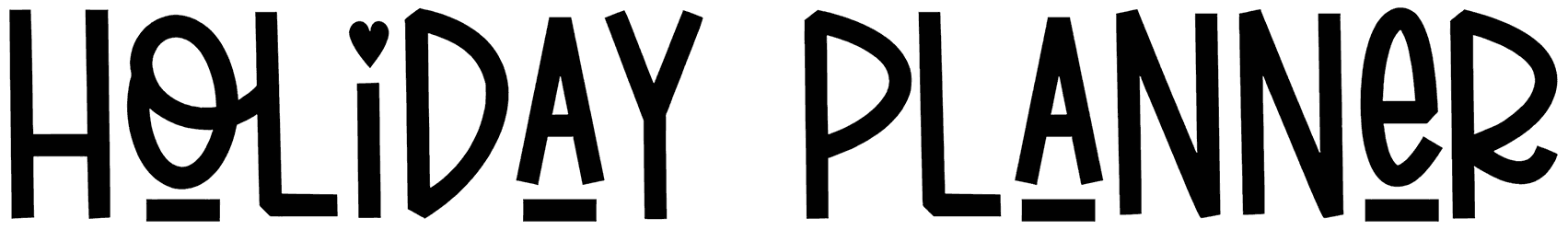 Holiday Planner Font