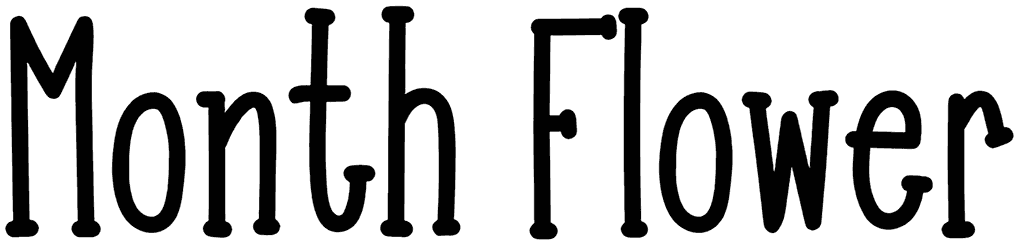 Month Flower Font