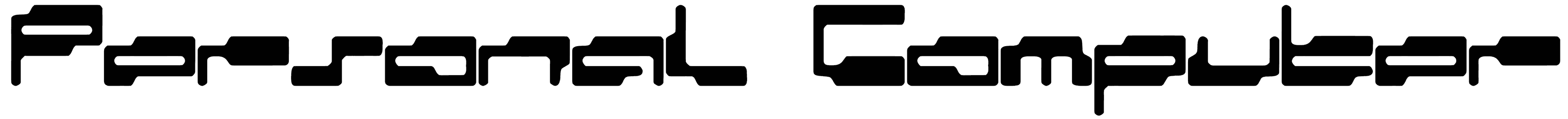 Personal Computer Font