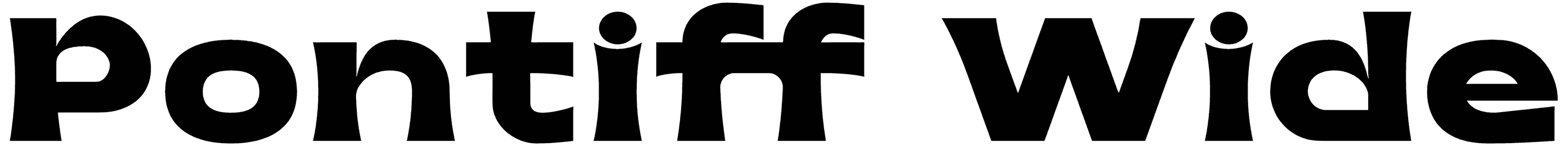 Pontiff Wide Font