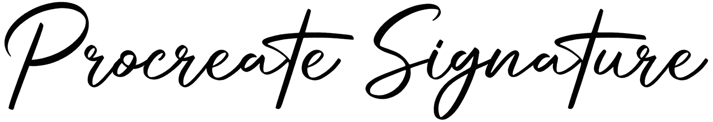 Procreate Signature Font
