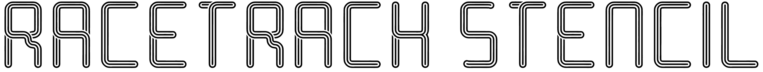 Racetrack Stencil Font