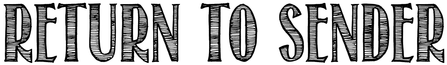Return To Sender Font