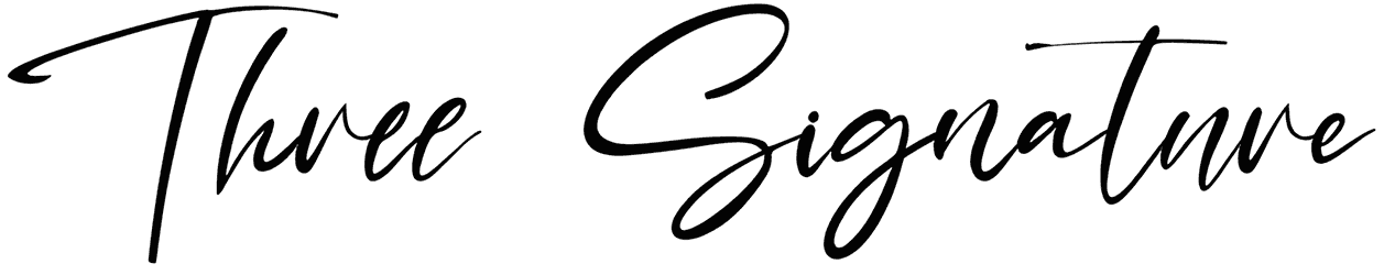 Three Signature Font